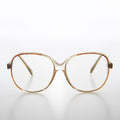 Clear Retro Reading Glasses with Color Accent - Jess