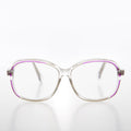 Clear Women's Retro Reading Glasses with Color Accents - Kara