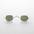 Small Square Spectacle Sunglass with Sliding Adjustable Temples