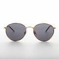 Gold Round Preppy Classic Metal Vintage Sunglass - Kelsey