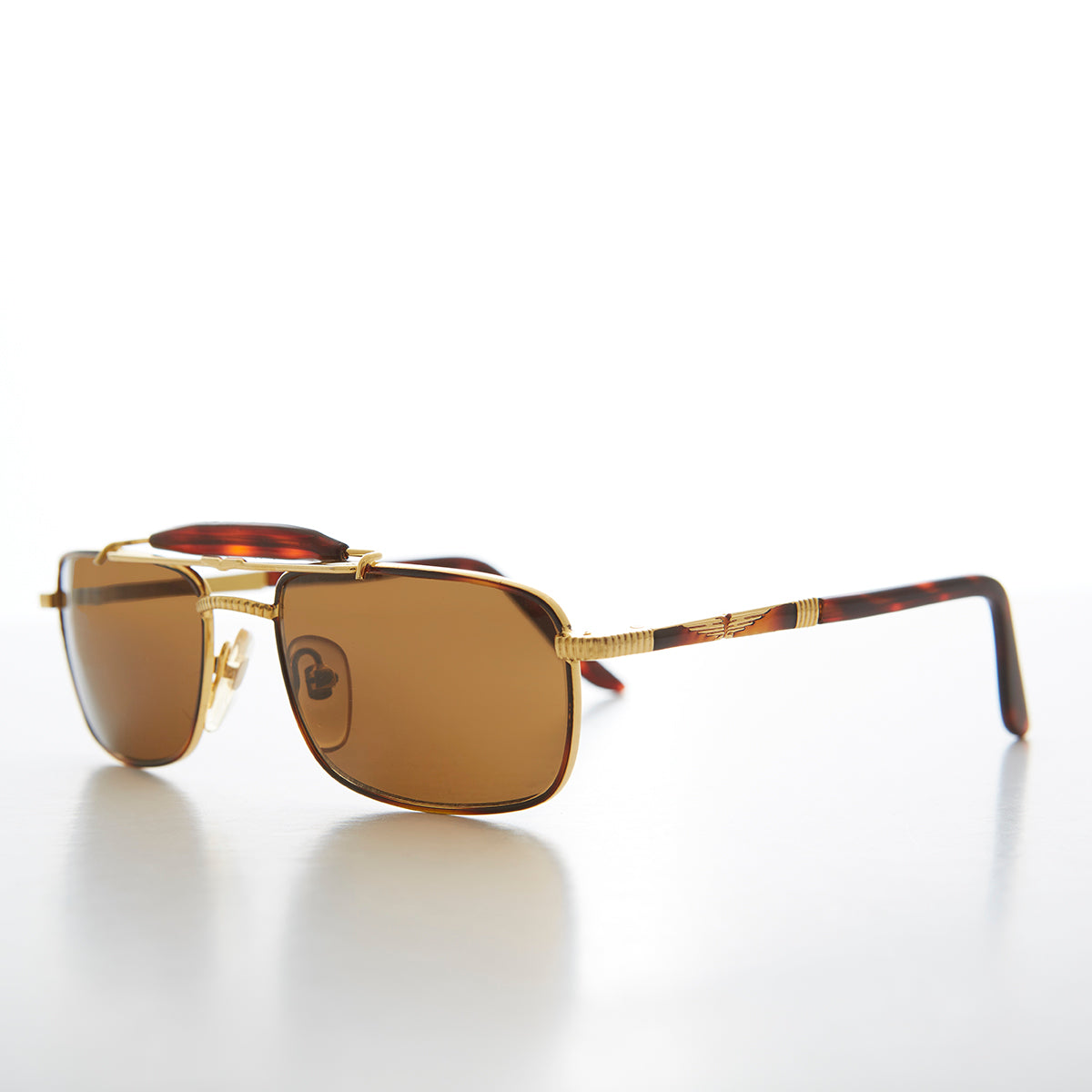 Gold 90s Vintage Pilot Sunglass - Kit
