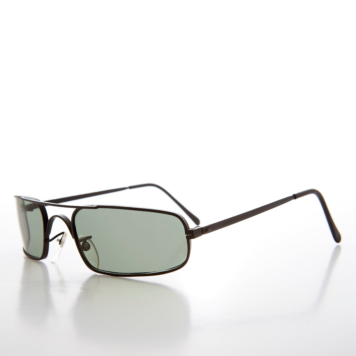 Skinny Sporty Curved Vintage Aviator Sunglass - Kobe