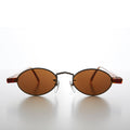 Small Oval Spectacle Style Vintage Sunglasses - Larkin