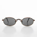 Small Oval Victorian Steampunk 90s Sunglass - Leon