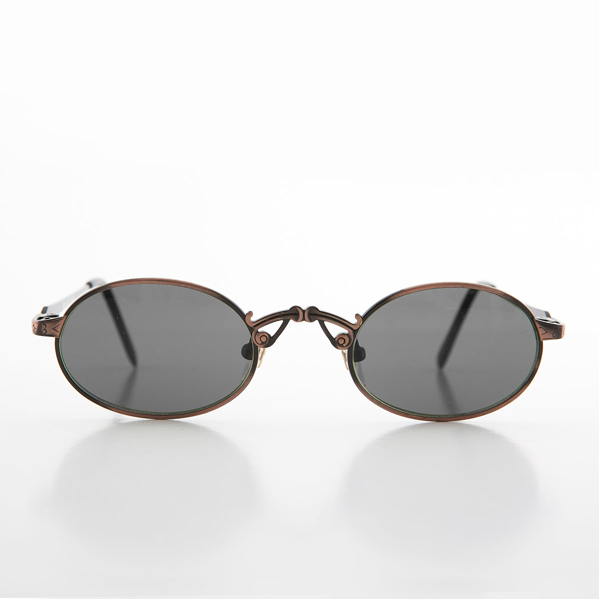 Small Oval Victorian Steampunk 90s Sunglass - Leon