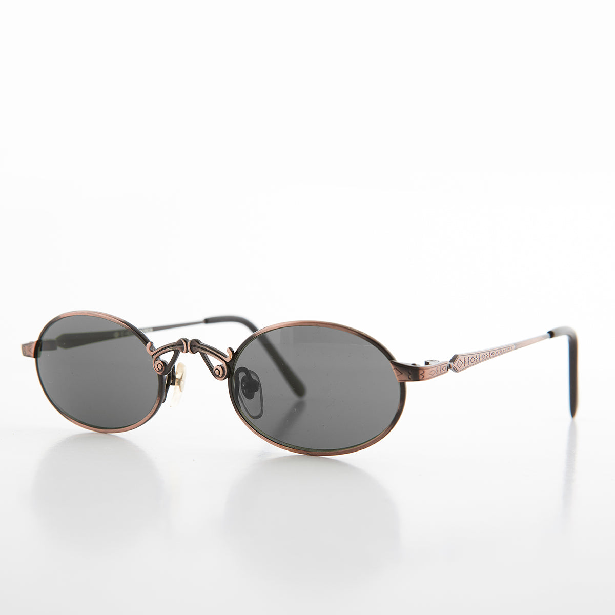 Small Oval Victorian Steampunk 90s Sunglass - Leon