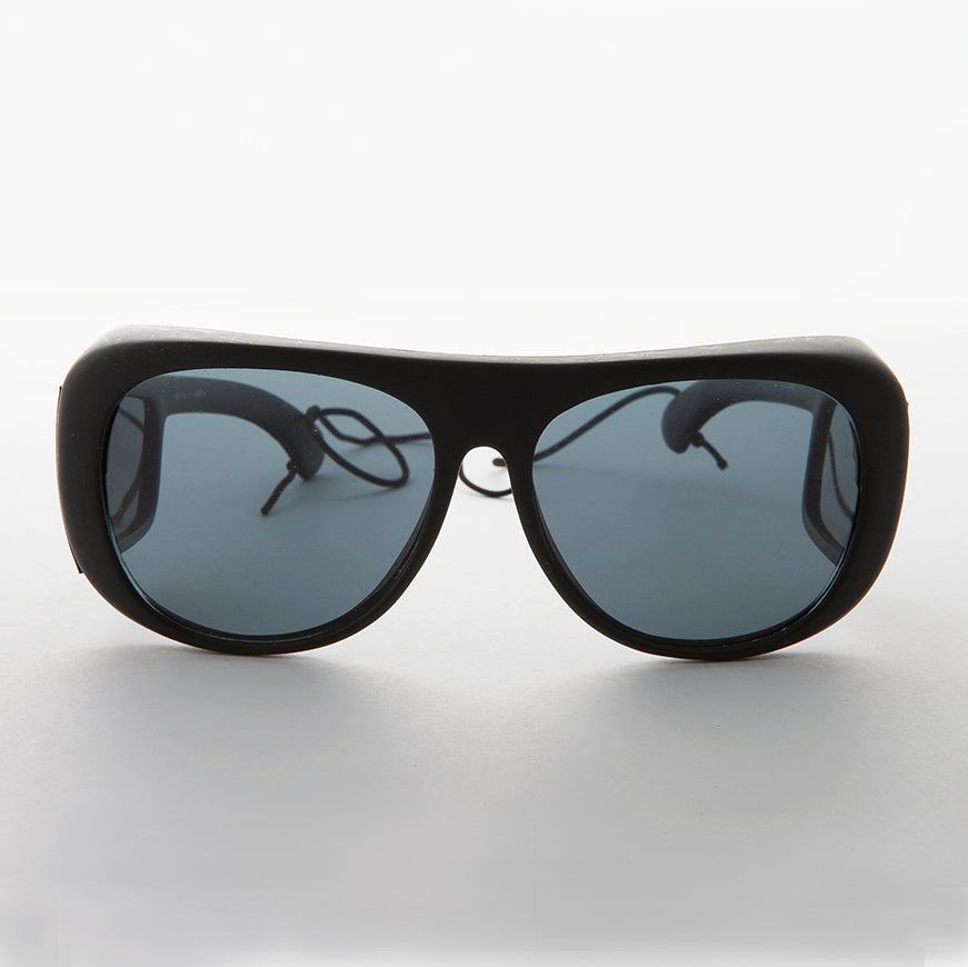 80s Polarized Glass Lens Sporty Vintage Fishing Sunglass - Lerner