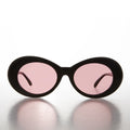 Colored Lens Oval Cat Eye Clout Sunglass - Lulu 4