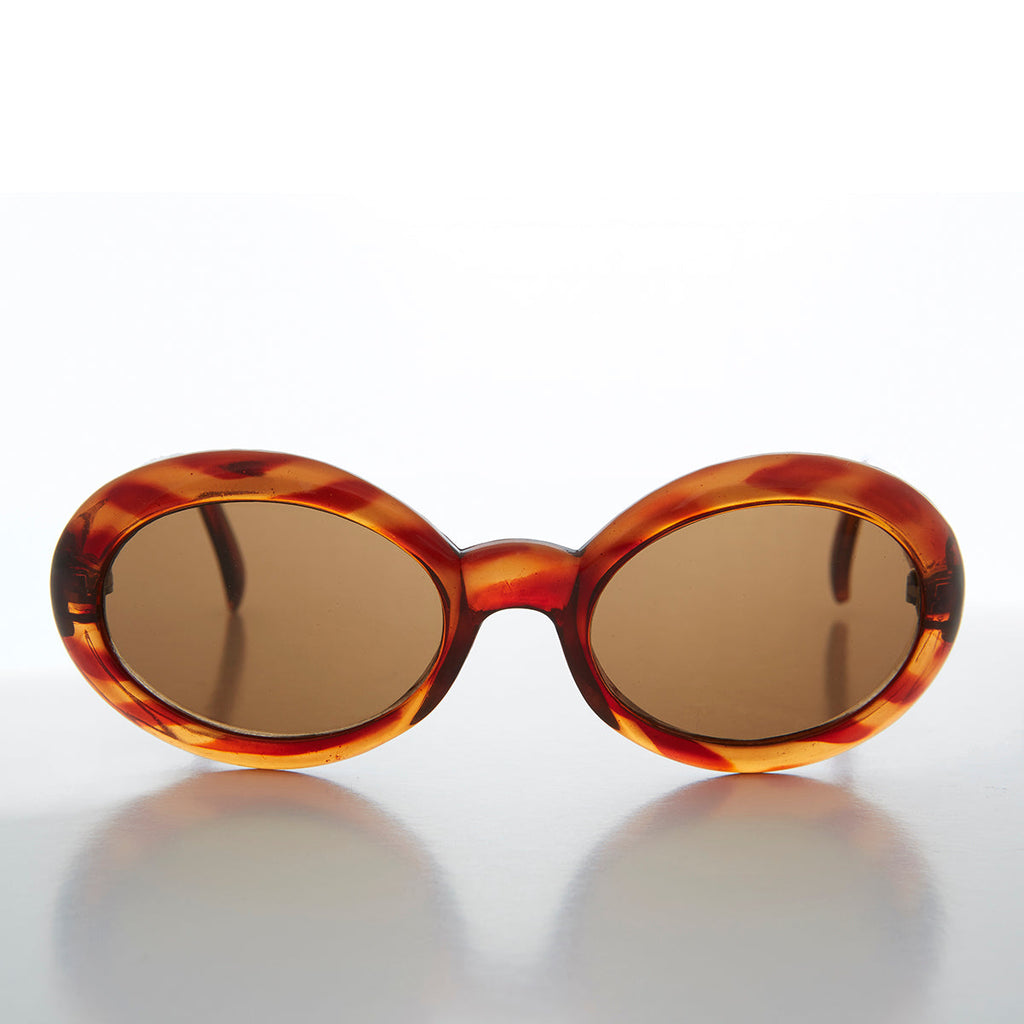 Oval Mod Retro Beatnik Vintage Sunglass - Mable