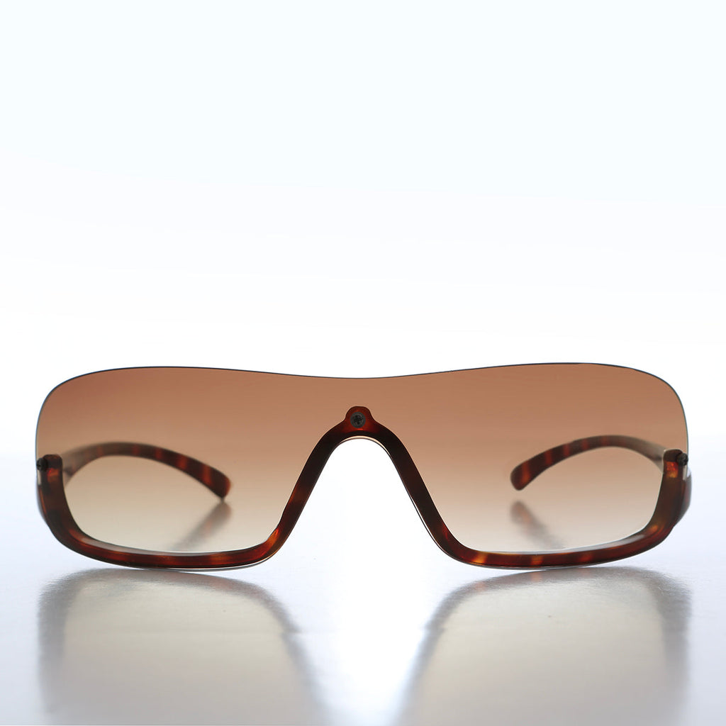 Wrap Around Semi-Rimless Vintage Sunglasses - Mahoney