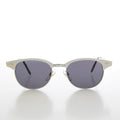 Sleek Silver Half Frame Vintage Sunglass - Minsky