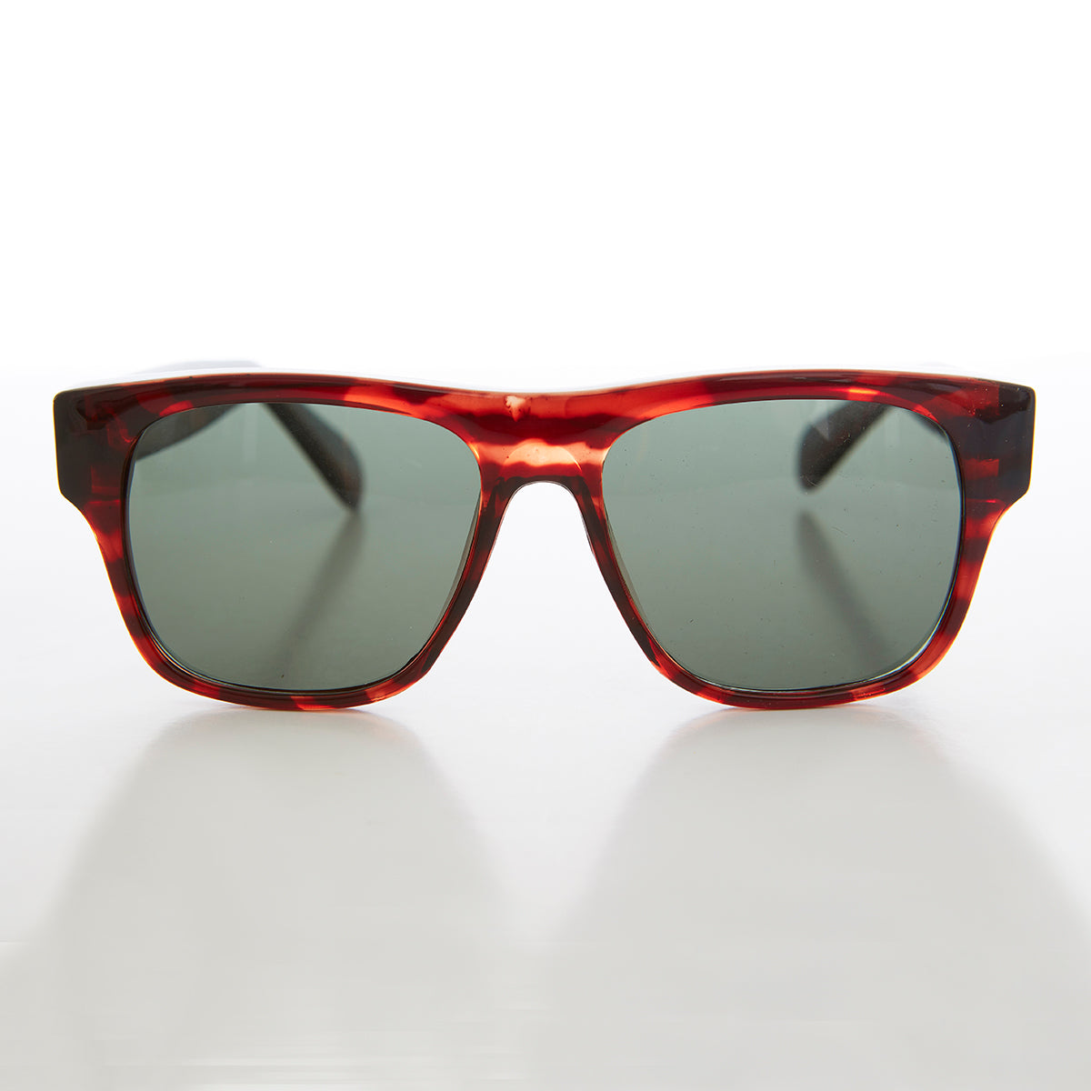 Classic Thick Bold Vintage Horn Rim 80s Sunglass - Mustang