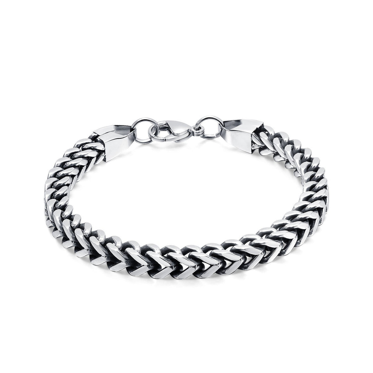 Stainless steel round grinding Cuban bracelet
