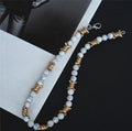 Thorn Light Luxury White Turquoise Pearl Metal Necklace