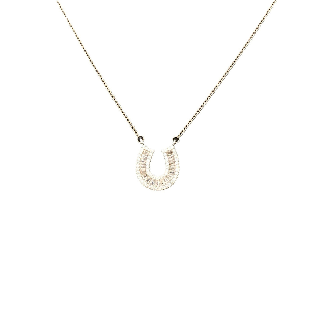 Zircon horseshoe necklace