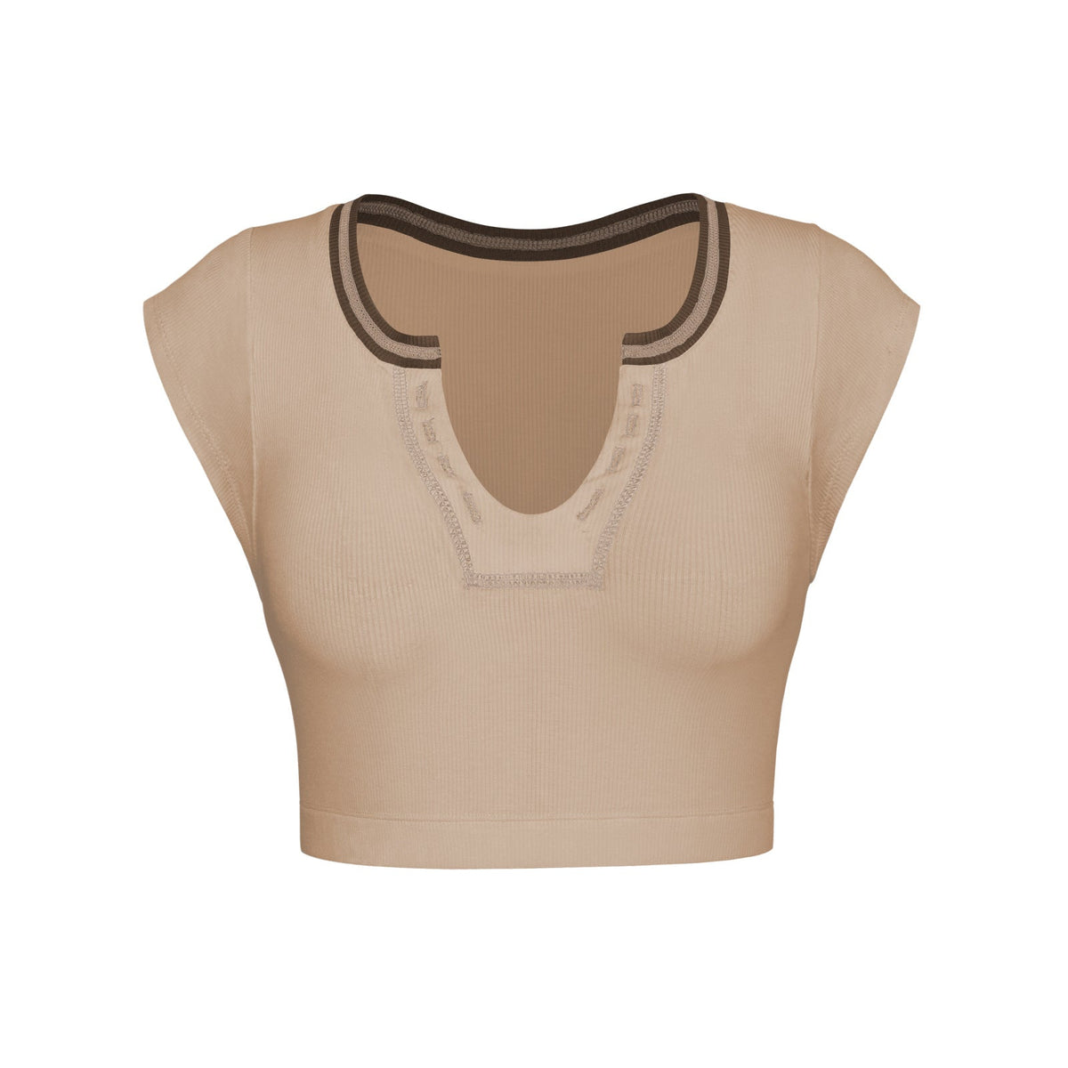 Slim Fit Ultra Short Sexy Spicy Girls Top Knitted Thread T-shirt