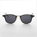 Dapper Thin Horn Rim Black Indie Vintage Sunglass - Oliver 1