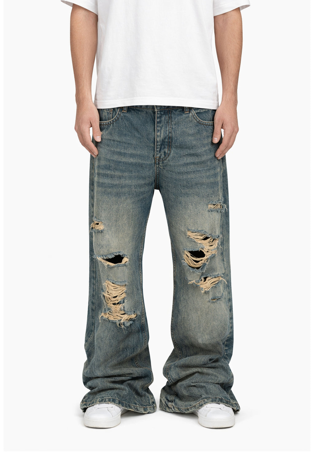 SANDWASH DISTRESSED DENIM