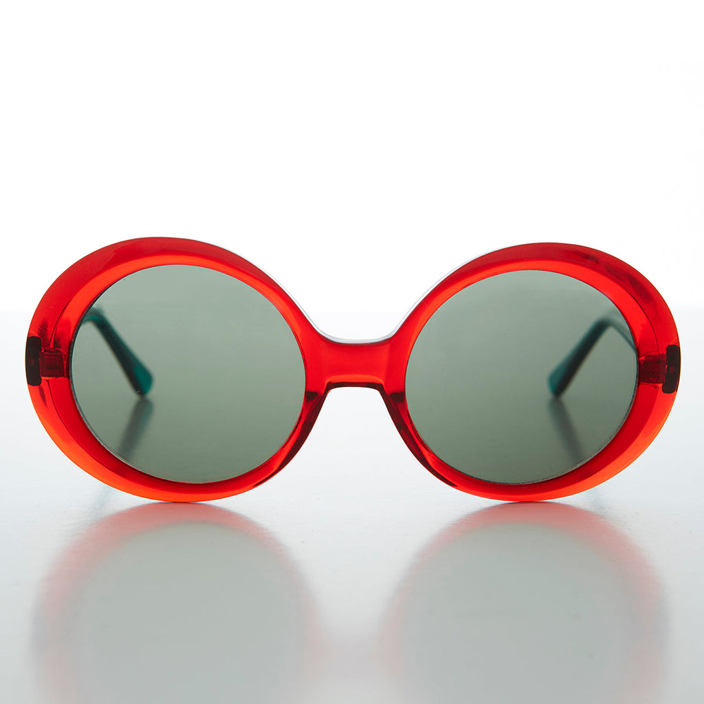 Oversized Round Mod Vintage Sunglasses - Opal