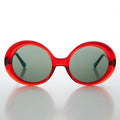 Oversized Round Mod Vintage Sunglasses - Opal