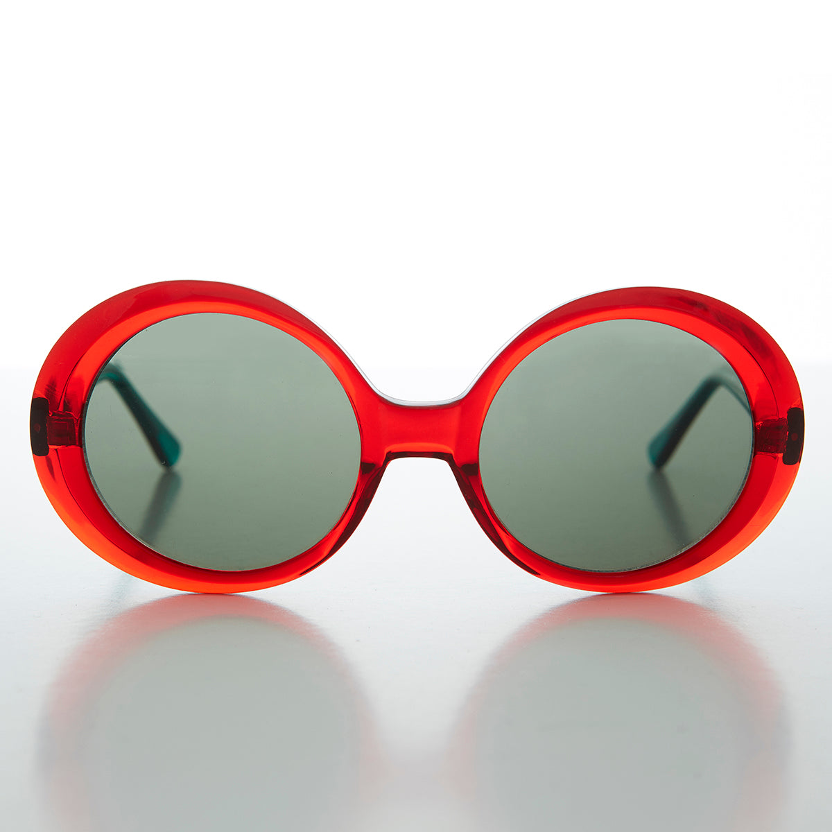 Oversized Round Mod Vintage Sunglasses - Opal