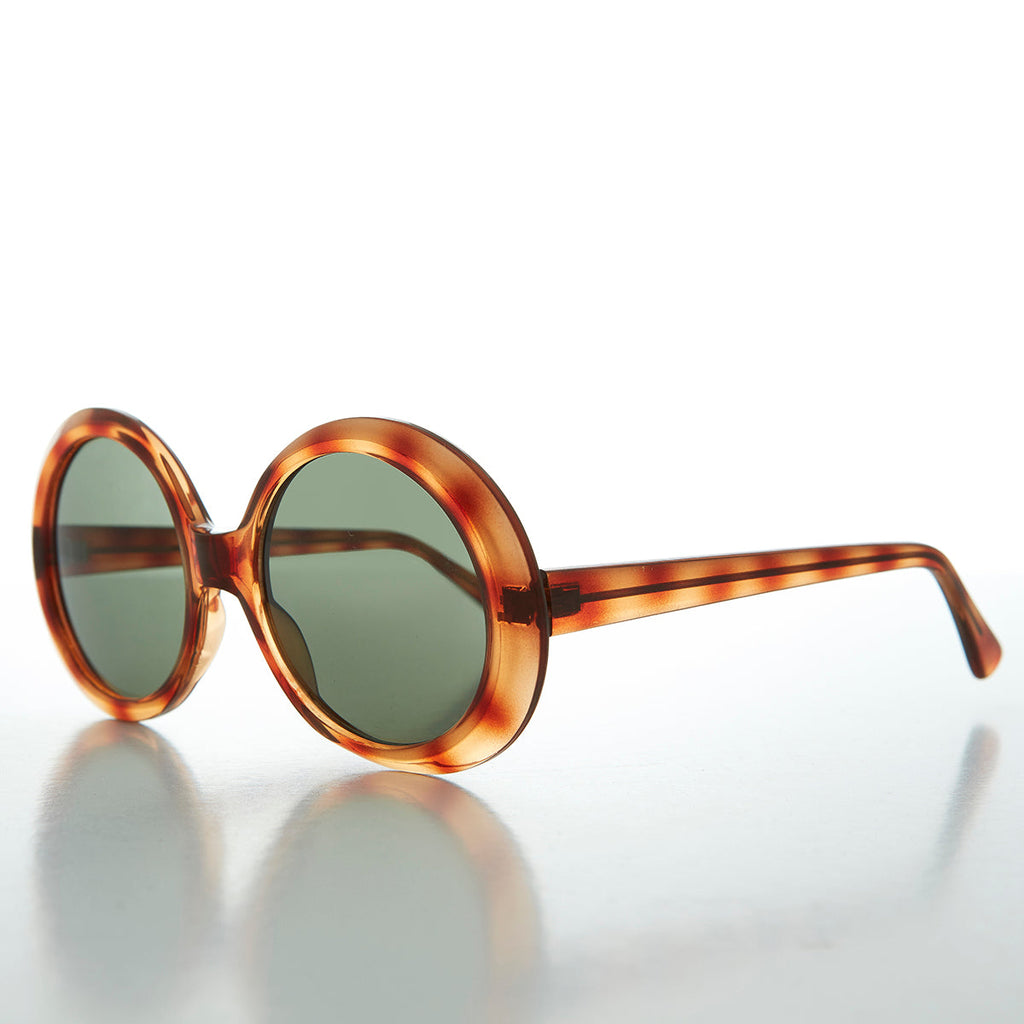 Oversized Round Mod Vintage Sunglasses - Opal