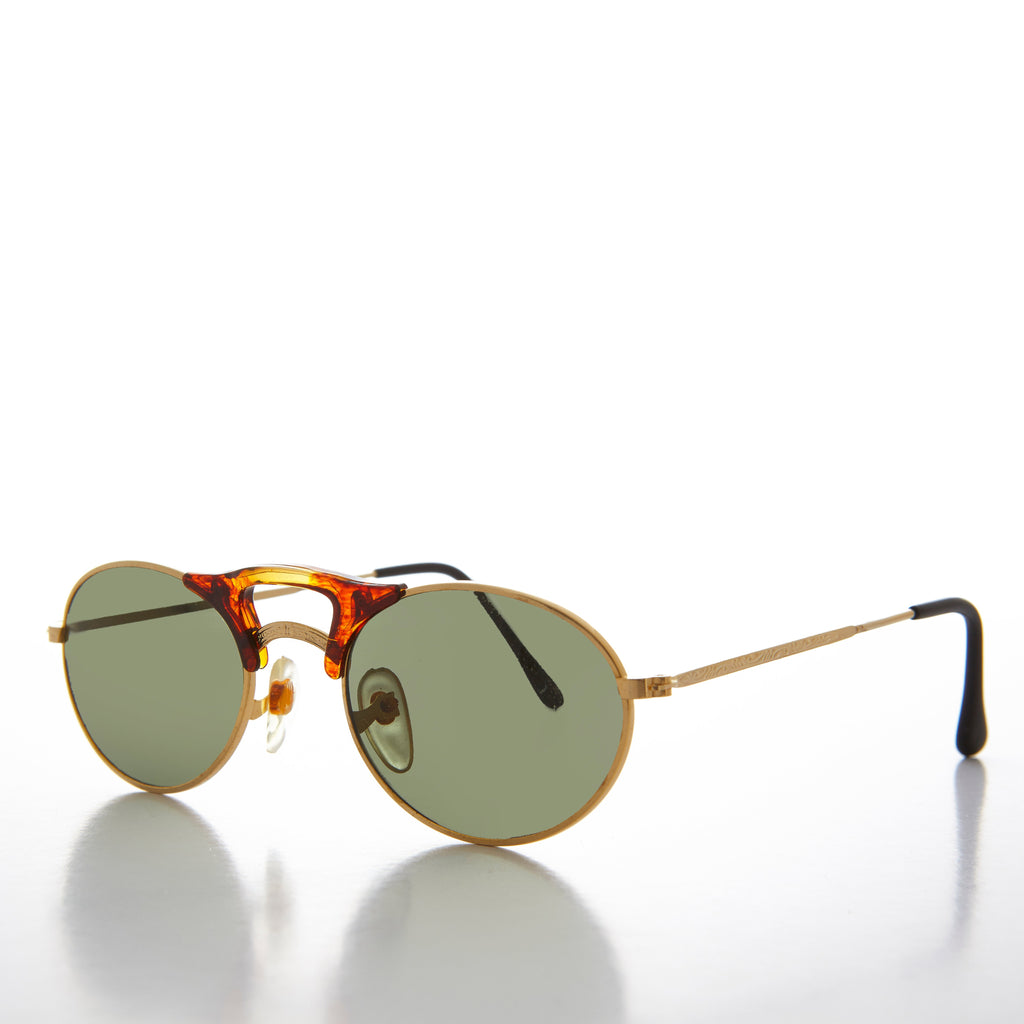 Small Oval Combination Frame Vintage Sunglasses - Orpheus