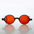 Small Round Spectacle Sunglass with Color Tinted Lens - Owen