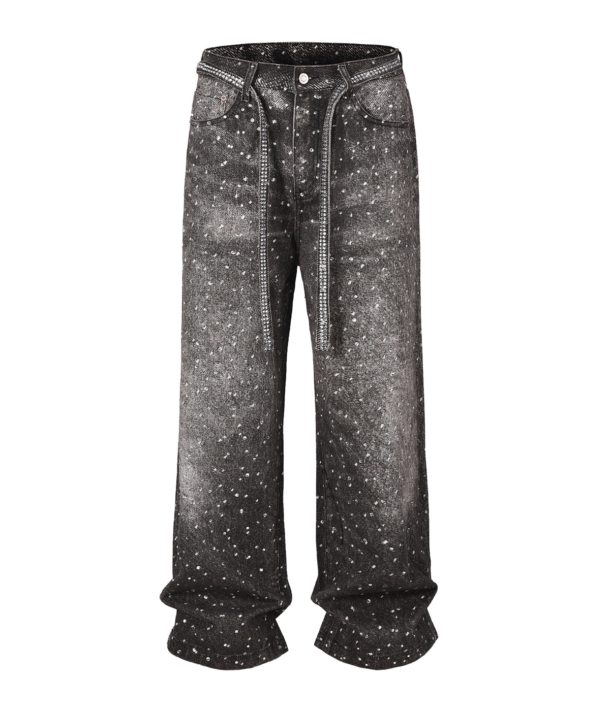 NOIR RHINESTONE DENIM