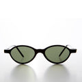 Small Oval Slim Edgy Hipster Vintage 1990s Sunglass -  Payton