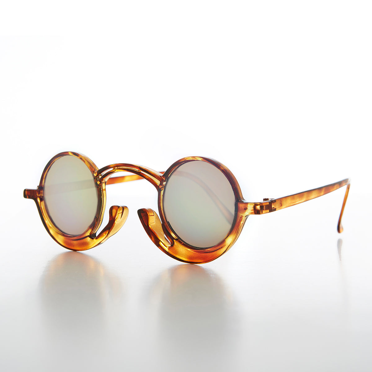 Funky Round Unique Steampunk Sunglasses - Pepe