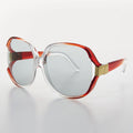 Oversized Huge Vintage Sunglass with Transition Glass Lens - Phyllis