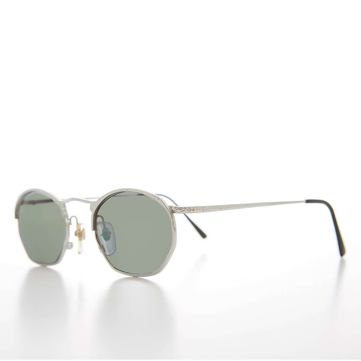 Semi Octagon Unisex Metal Vintage Sunglass  - Onas