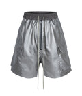 METALLIC SHINE CARGO SHORTS