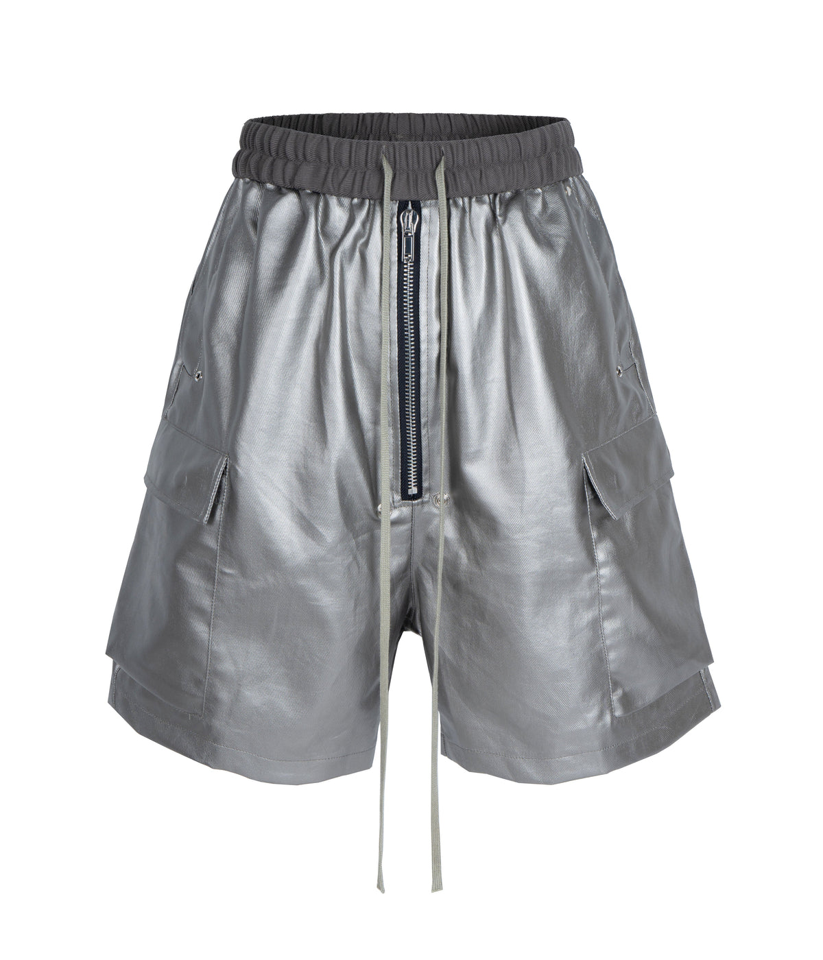 METALLIC SHINE CARGO SHORTS