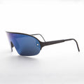 Mirror Wraparound Lens 80s Futuristic Sunglasses - Renoir