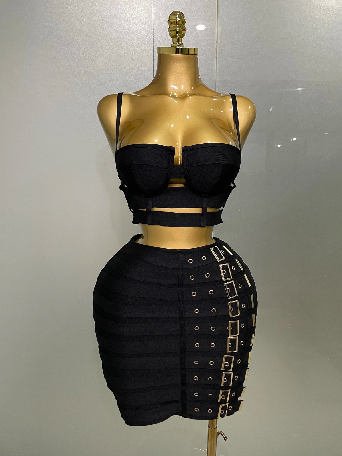Sculpted Buckle Bandage 2-Piece Set