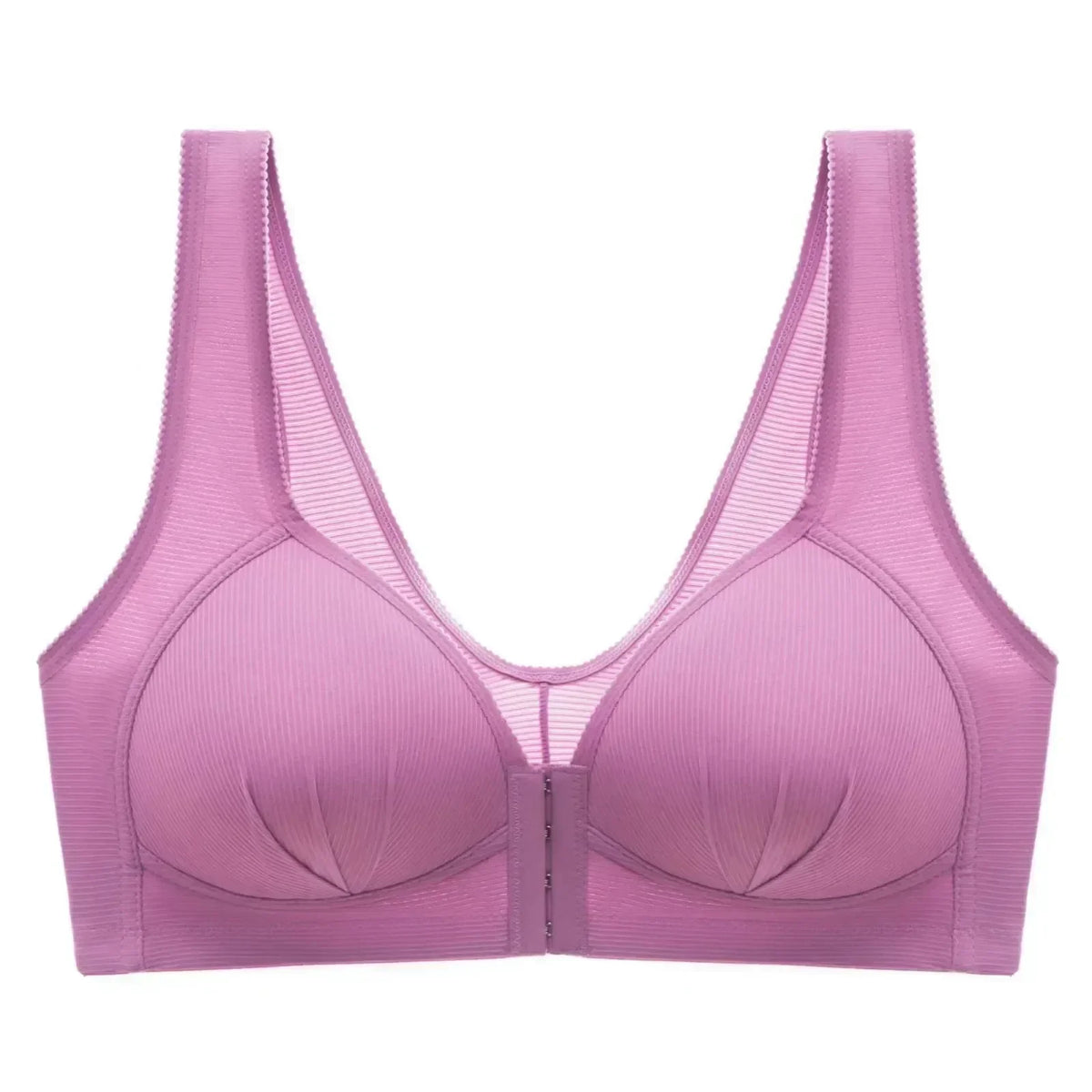 WTEMPO Plus Size Thin Non-steel Ring Front Buckle Cotton Bra Gathered Comfortable Underwear Soft Collection lingerie