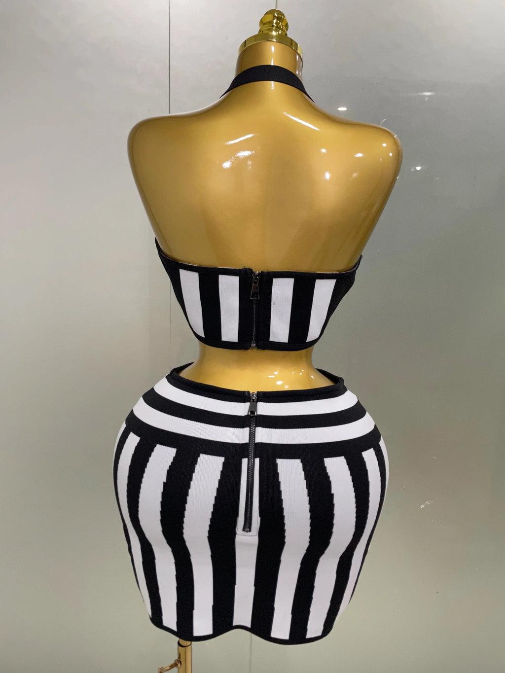 Optical Illusion Halter Bandage 2-Piece Set