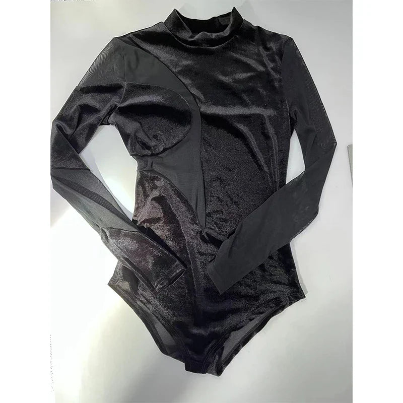 Black Velvet + Mesh Illusion