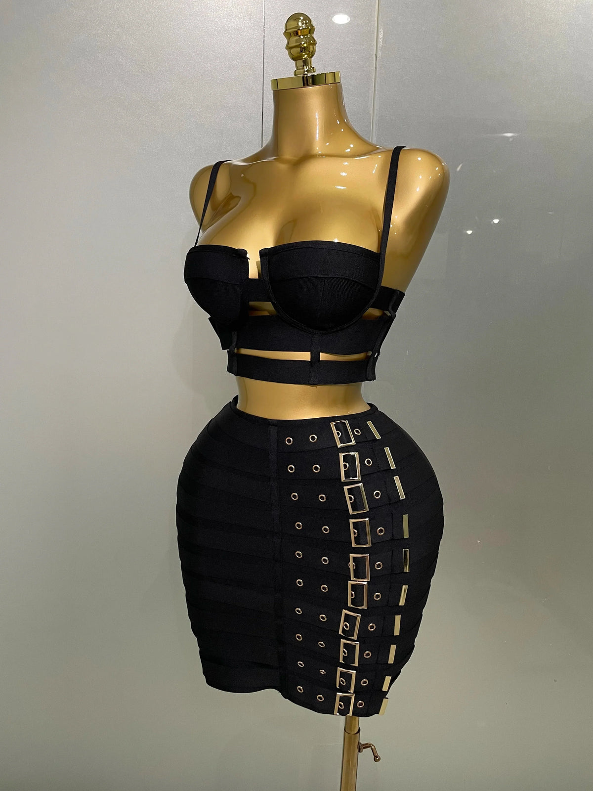 Sculpted Buckle Bandage 2-Piece Set