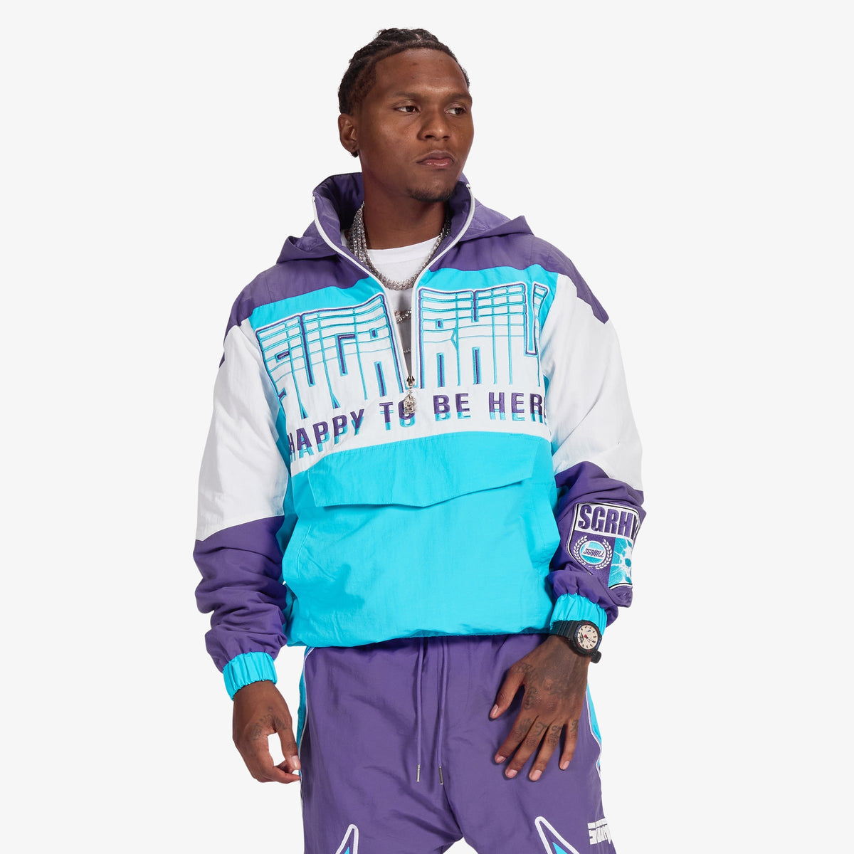 Sugarhill Bolt Windbreaker Jacket - Purple