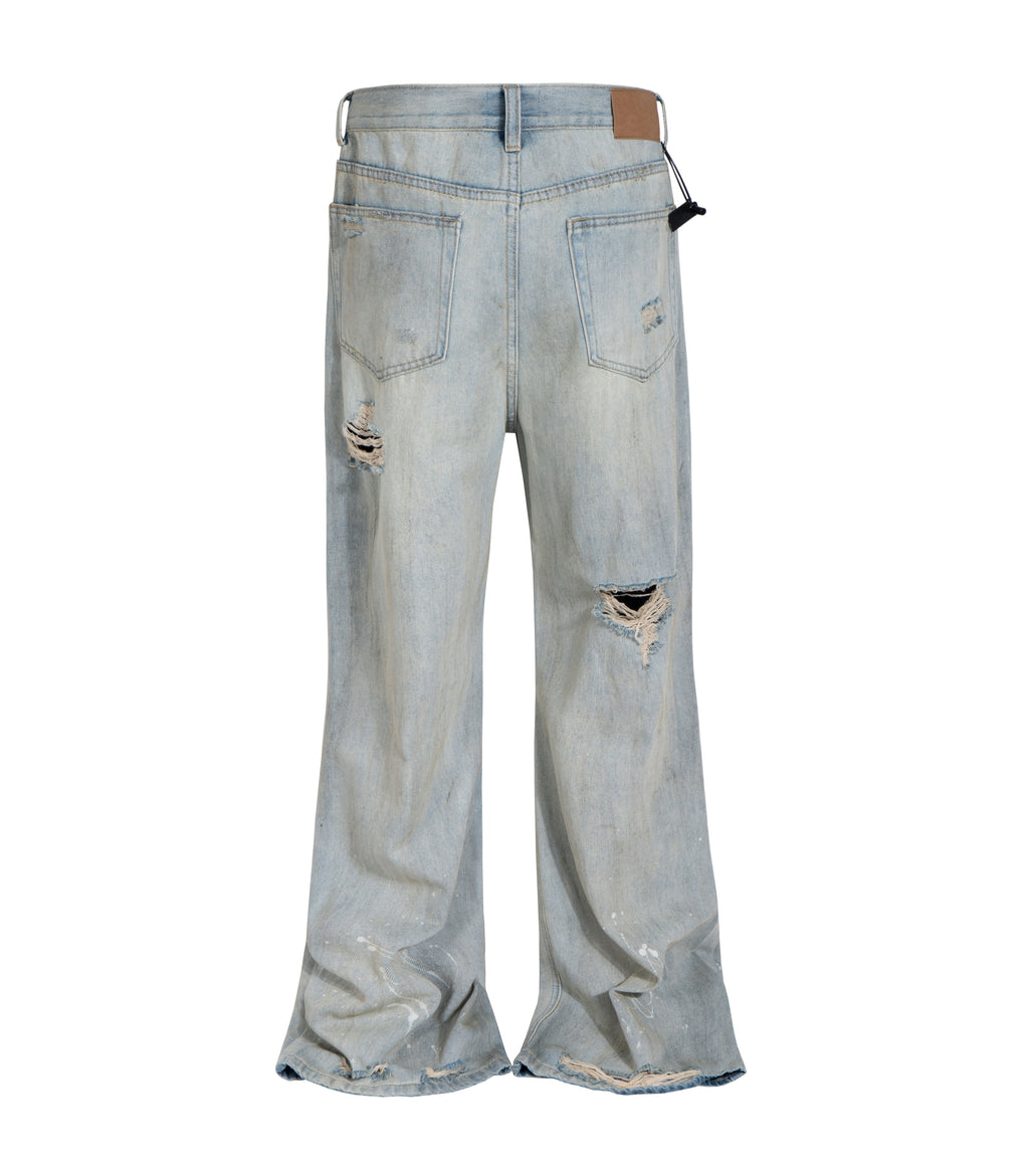 STONE DESTRUCTION FLARE DENIM