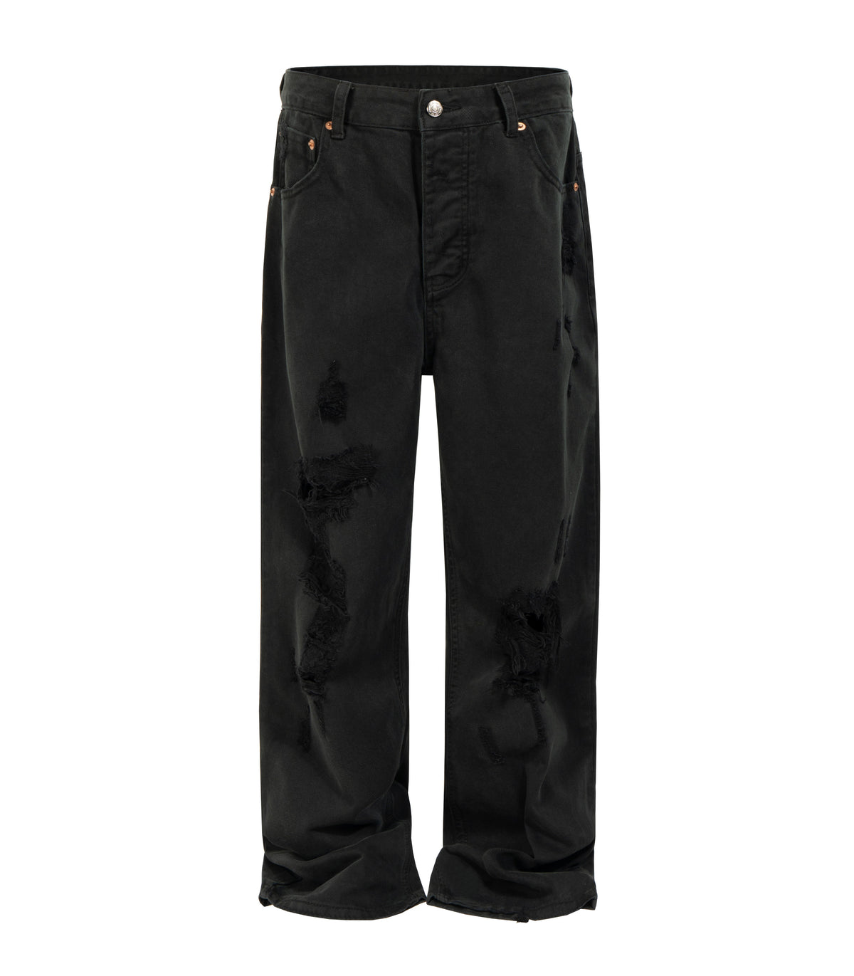 NOIR DESTROYED WORK PANTS