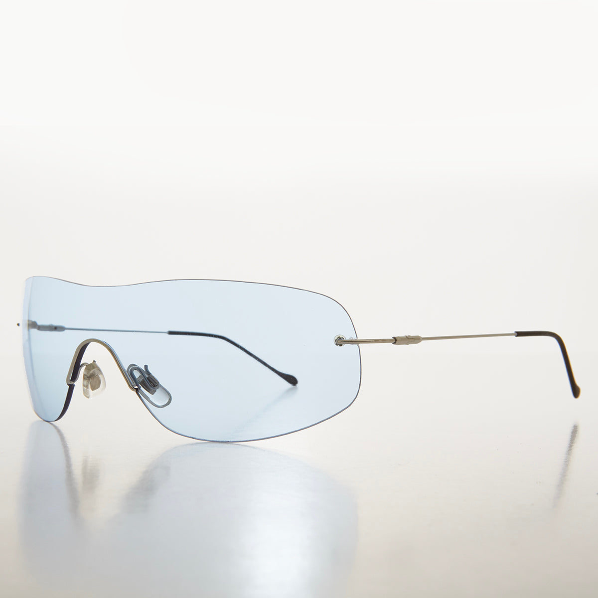 Y2K Rimless Shield Sunglasses - Stary