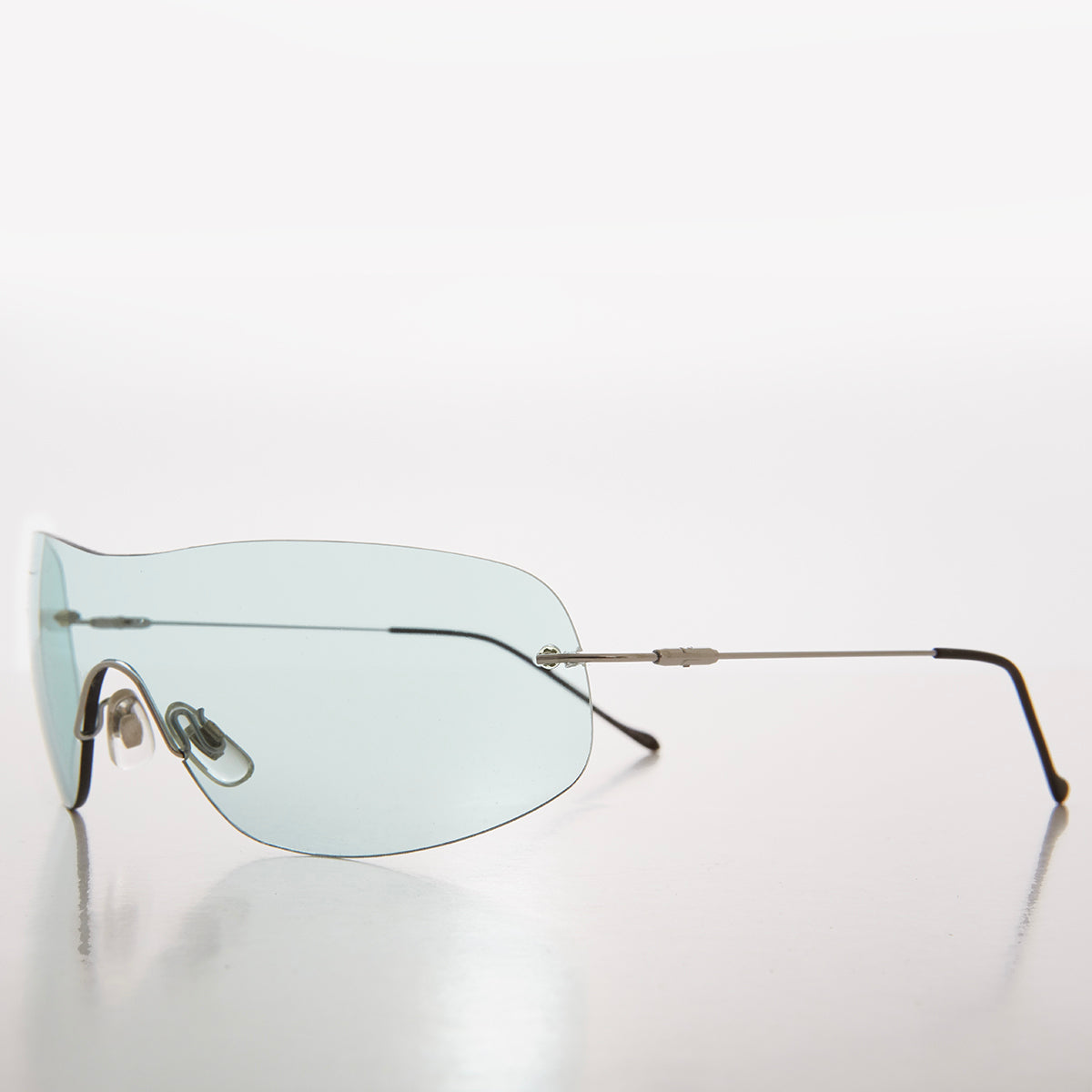 Y2K Rimless Shield Sunglasses - Stary