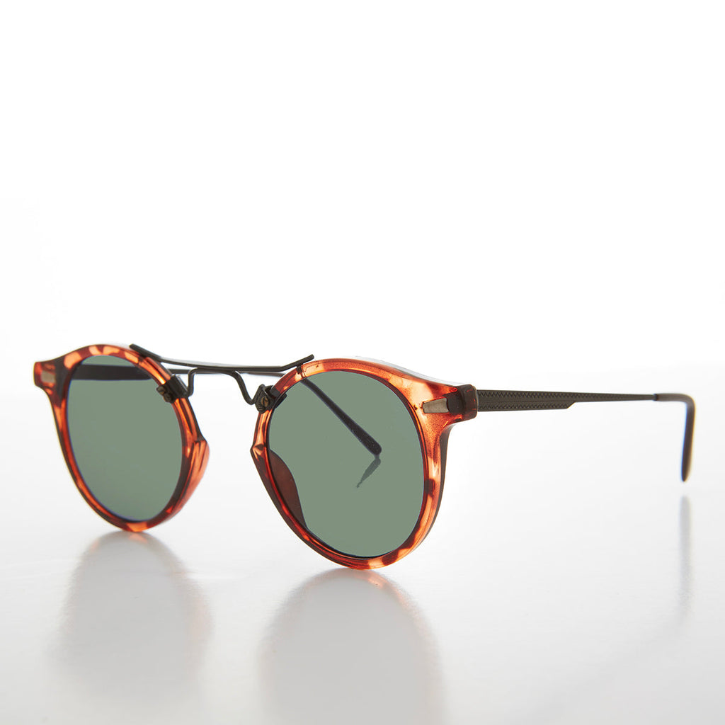 Tortoise Round Aviator Sunglass Lens - Stevie