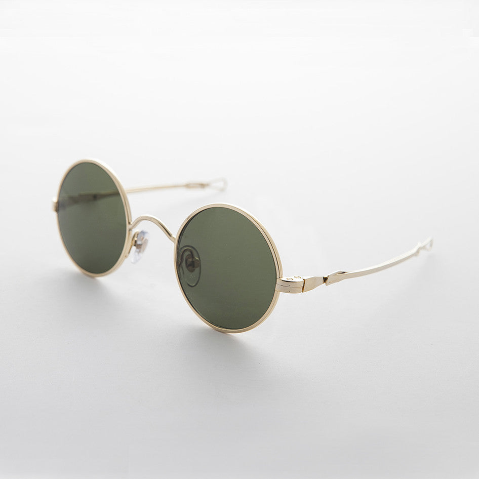 Round Steampunk Vintage Sunglass with Adjustable Temples - Swazi