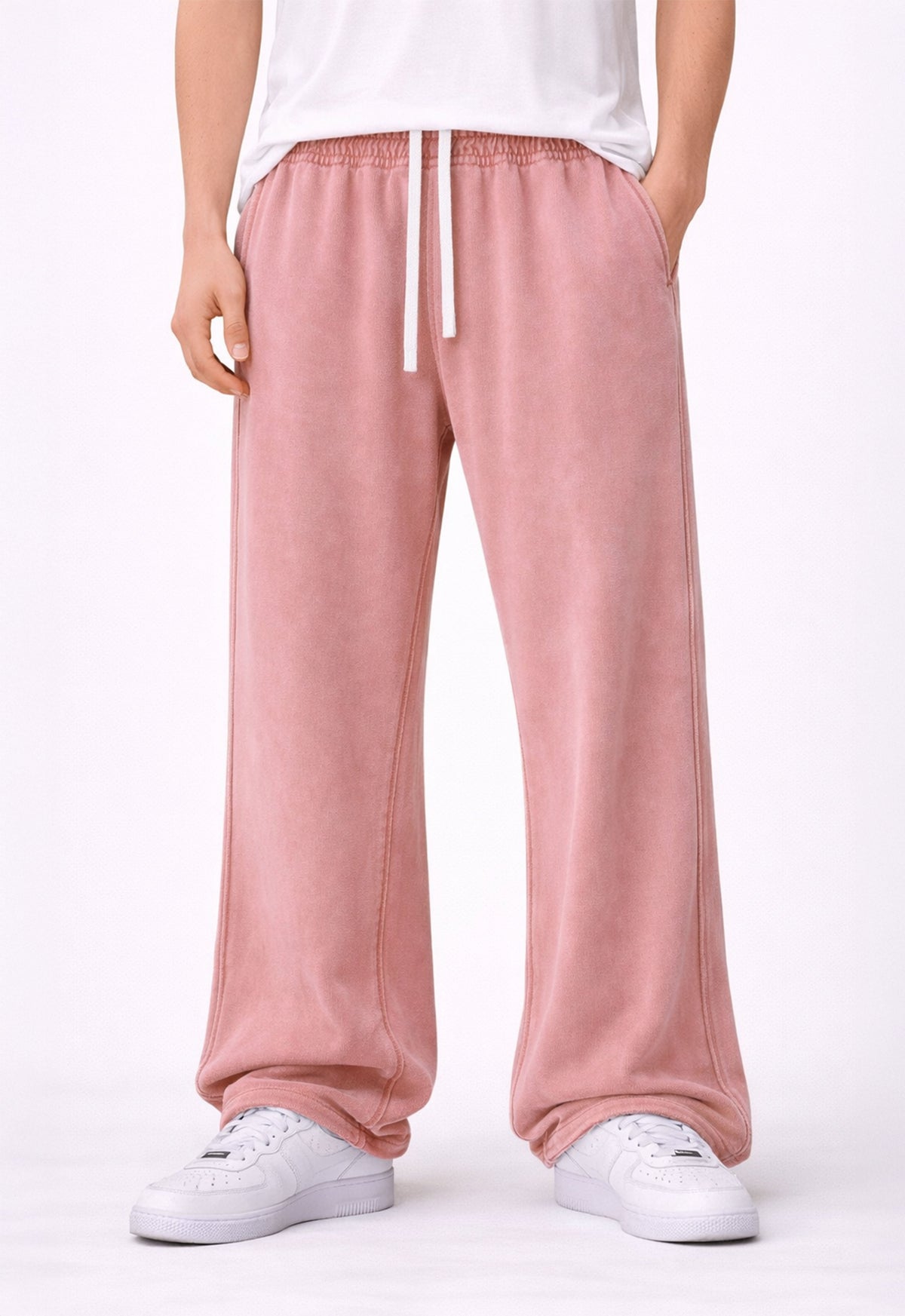 PEACH OVER-DYE SWEATPANTS