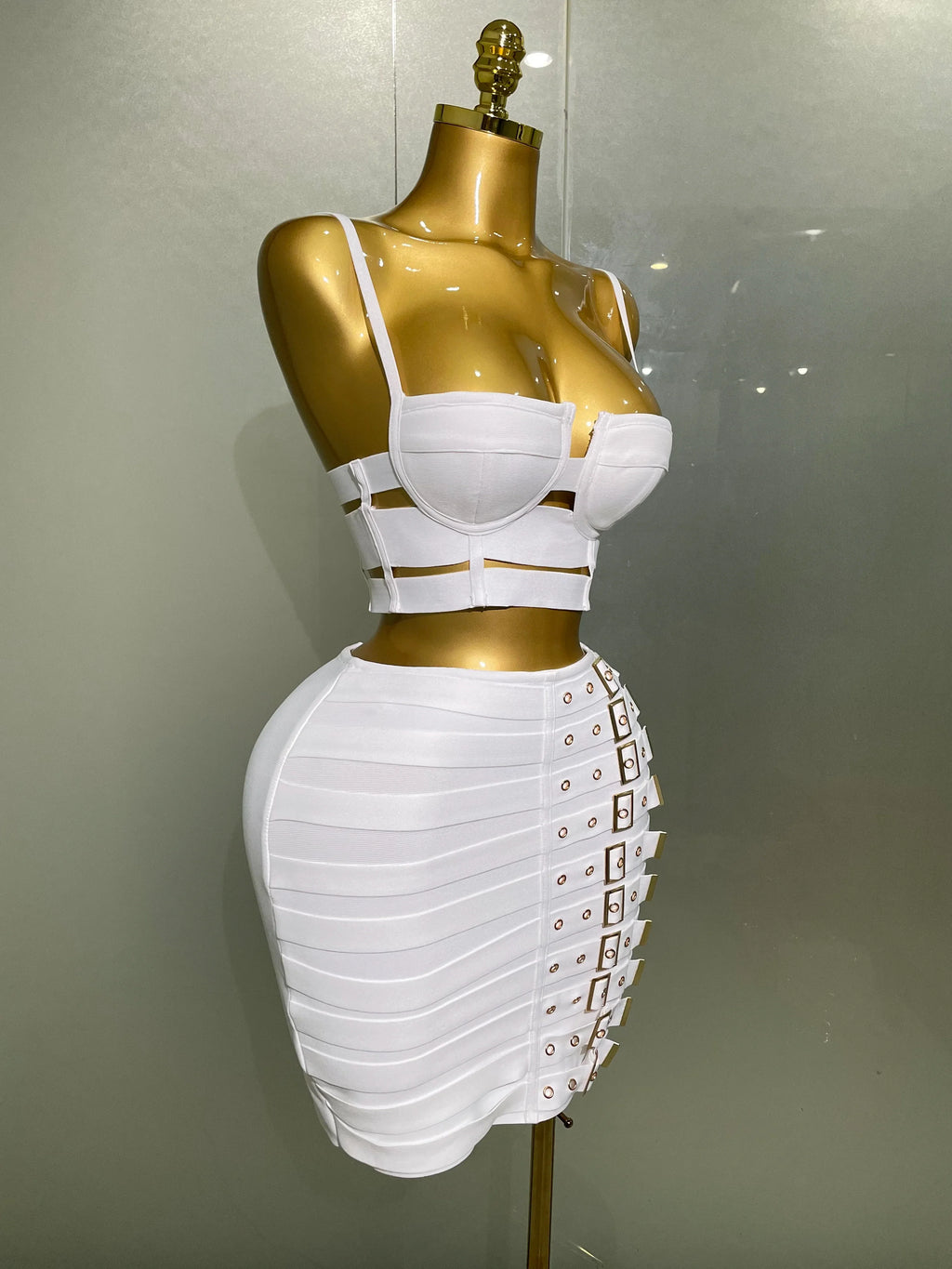 Sculpted Buckle Bandage 2-Piece Set